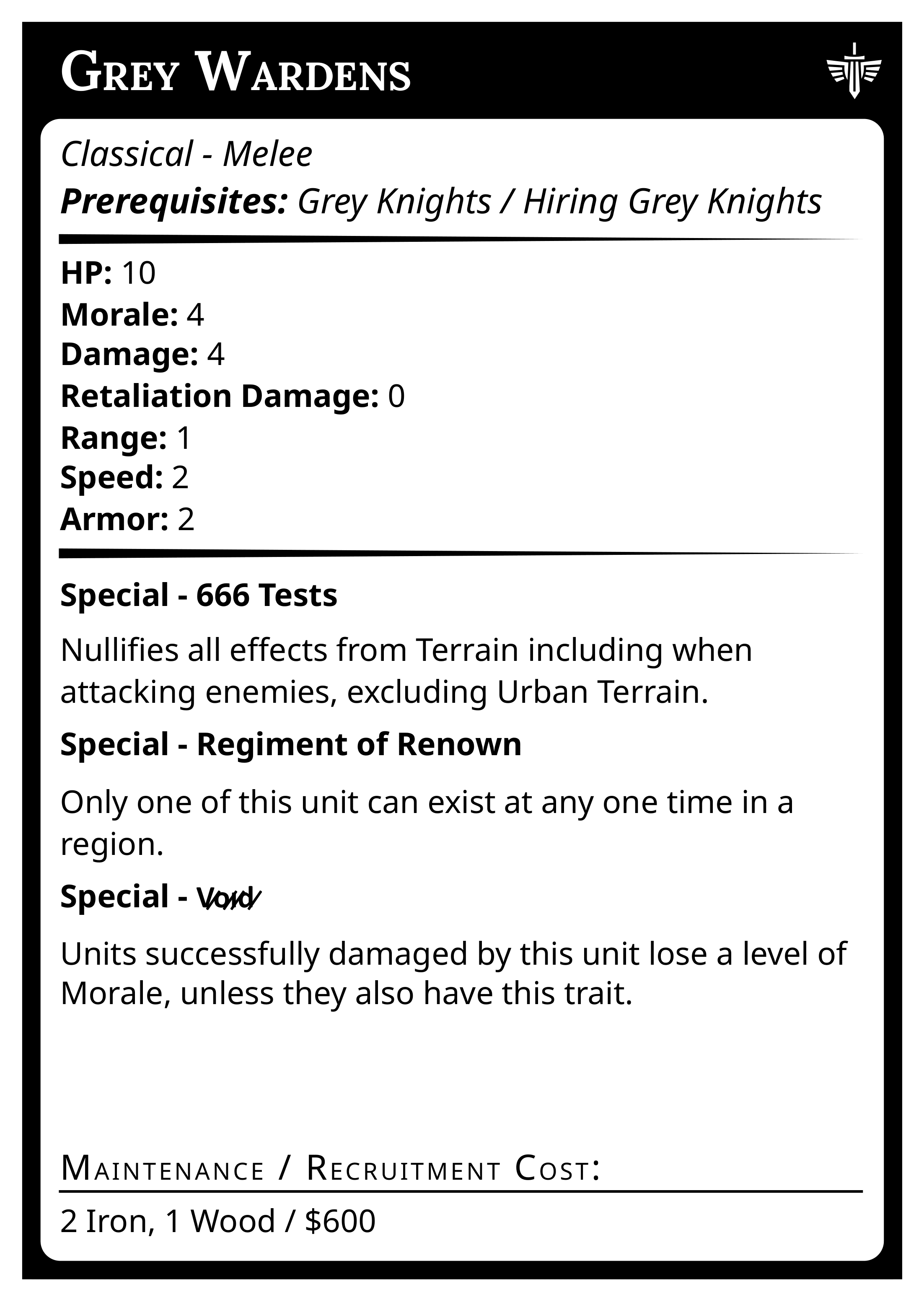 Classical Grey Wardens