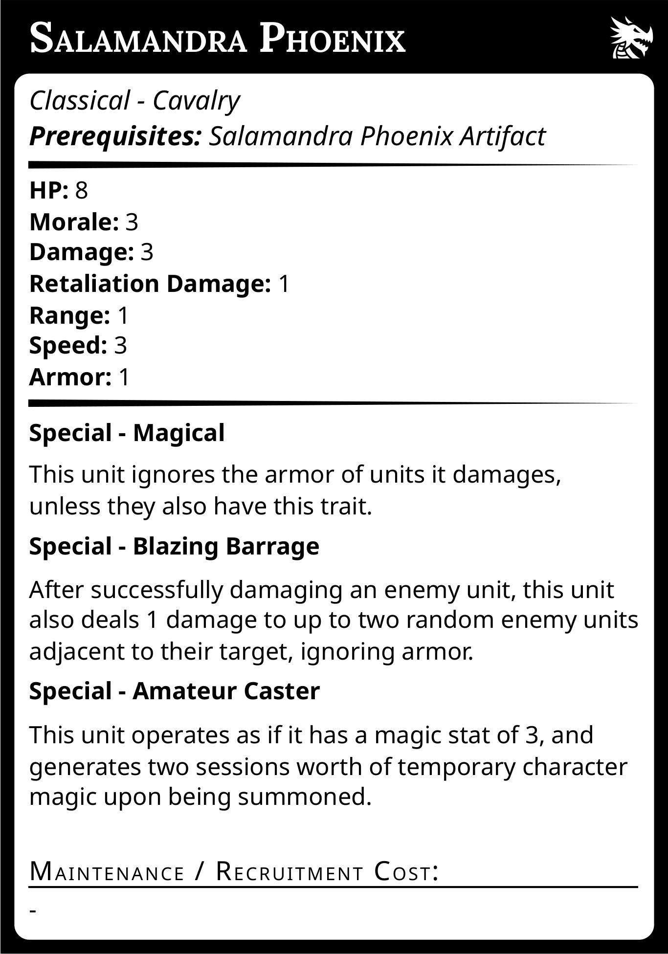 Classical Salamandra Phoenix